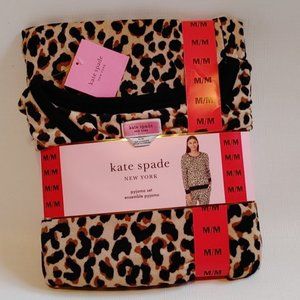 Kate Spade New York Pajama Set Women s Medium BNWT Leopard Print SET JAMMIES!!!